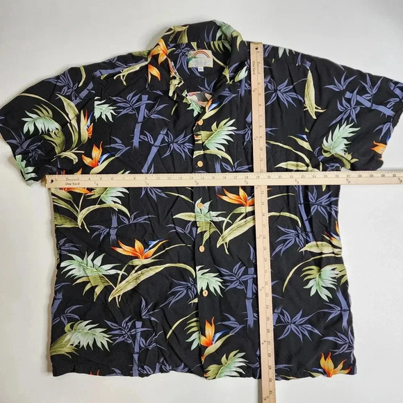 Vintage Paradise Found Hawaiian Leaf Shirt Size XXL 2XL - Picture 3 of 4